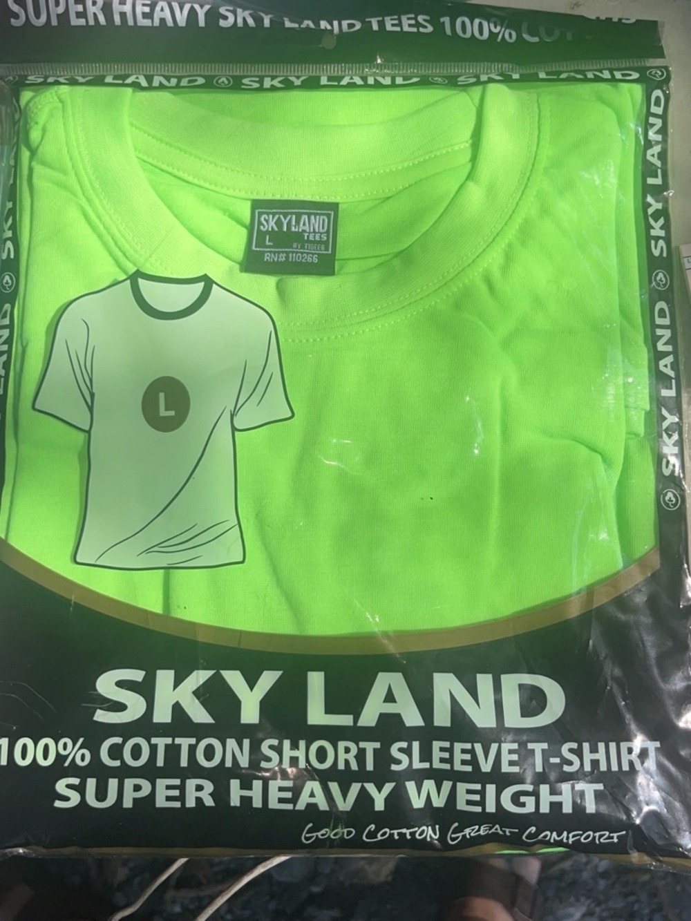 Neon Green Short Sleeve Cotton Tee